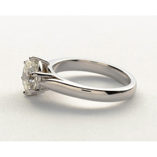 856 - A SOLITAIRE DIAMOND RING, 1.53CTS