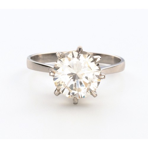 853 - A DIAMOND SOLITAIRE RING, 2.284CTS