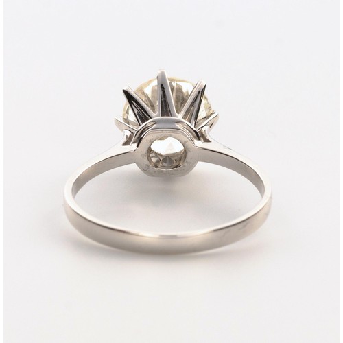 853 - A DIAMOND SOLITAIRE RING, 2.284CTS