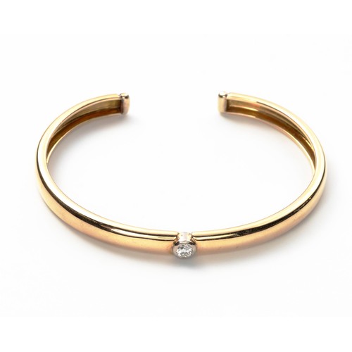 864 - A DIAMOND BANGLE