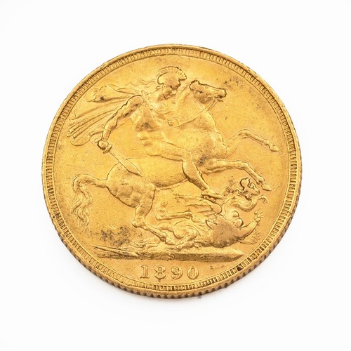 971 - AN 1890 QUEEN VICTORIA GOLD SOVEREIGN