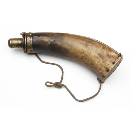 135 - TWO EARLY 19TH CENTURY POWDER HORNS