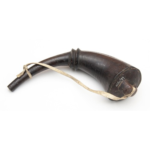 135 - TWO EARLY 19TH CENTURY POWDER HORNS