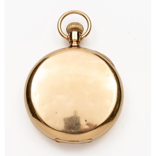 943 - A 14CT GOLD HUNTER-CASED POCKET WATCH, ELGIN