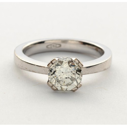 857 - A DIAMOND SOLITAIRE RING, 1.390CTS