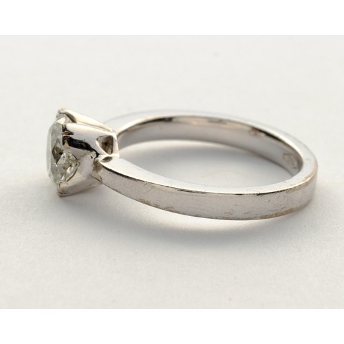 857 - A DIAMOND SOLITAIRE RING, 1.390CTS