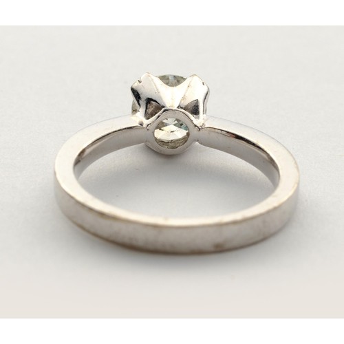 857 - A DIAMOND SOLITAIRE RING, 1.390CTS