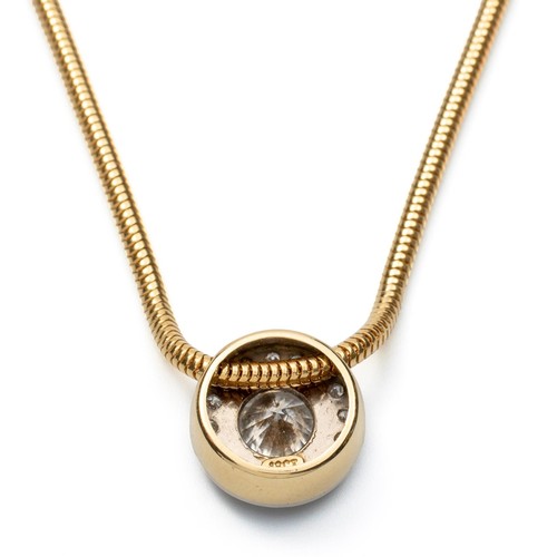 863 - A DIAMOND PENDANT NECKLACE