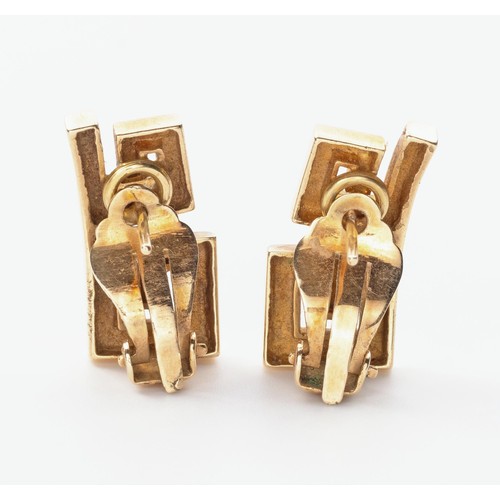 871 - A PAIR OF 14CT GOLD EARRINGS