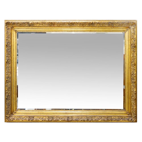 346 - A GILT MIRROR, MODERN