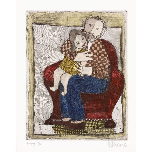 486 - Pieter van der Westhuizen (South African 1931 - 2008) FATHER AND CHILD