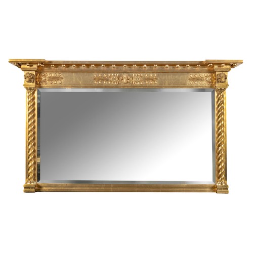 177 - A REGENCY STYLE GILTWOOD MIRROR