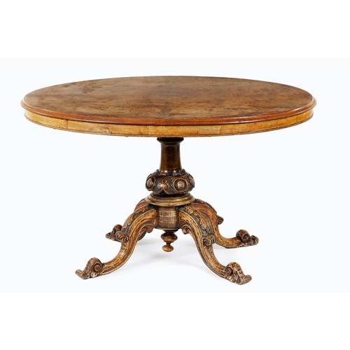 198 - A VICTORIAN WALNUT LOO TABLE