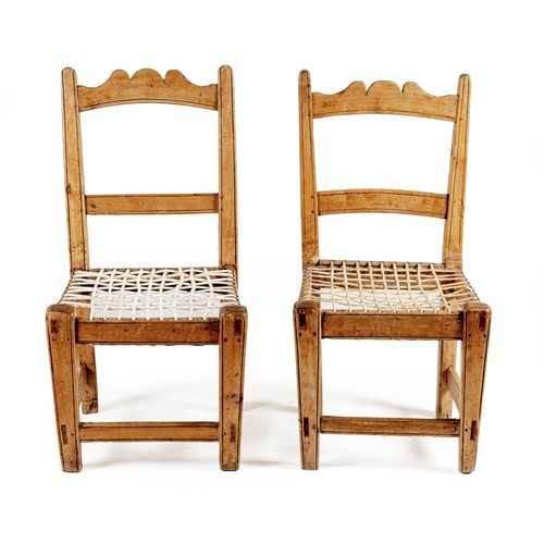 223 - A NEAR PAIR OF CAPE SANDVELD LEMOENHOUT CHAIRS, 19TH CENTURY