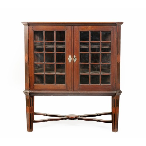 226 - A CAPE STINKWOOD AND INLAID CABINET-ON-STAND