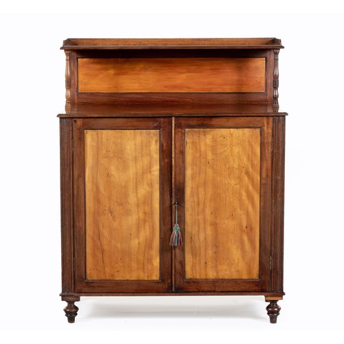 230 - A CAPE STINKWOOD AND YELLOWWOOD CUPBOARD, 19TH CENTURY