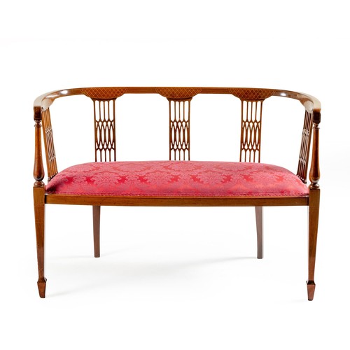 263 - A MAHOGANY CANAPE, MODERN