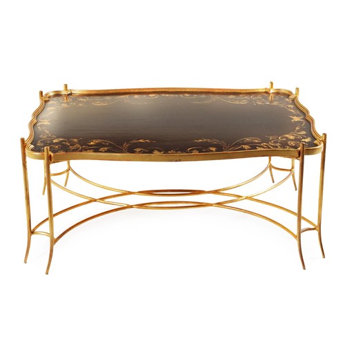 271 - A PAINTED AND GILT LOW TABLE, MODERN