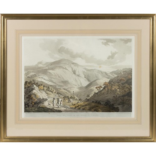 78 - SANDY BAY VALLEY IN THE ISLAND OF ST. HELENA, COLOUR AQUATINT