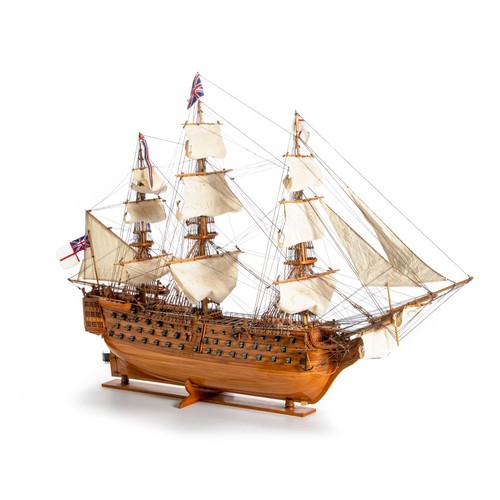 69 - A WOODEN SCALE MODEL OF HMS VICTORY