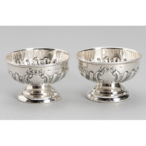 1019 - A PAIR OF VICTORIAN SILVER BOWLS, LEVESLEY BROTHERS, LONDON, 1899