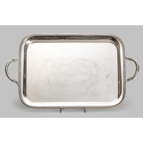 1059 - A GEORGE VI SILVER TRAY, ADIE BROTHERS LTD, BIRMINGHAM, 1932