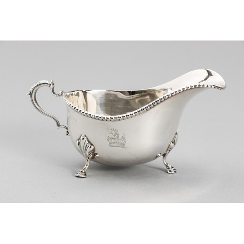 1064 - A GEORGE VI SILVER SAUCE BOAT, ADIE BROTHERS LTD, BIRMINGHAM, 1937