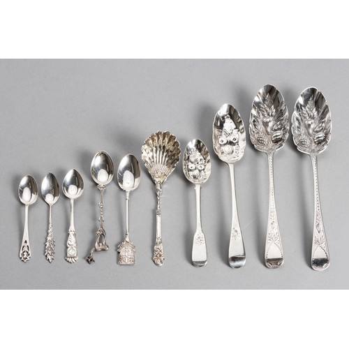 1080 - A COLLECTION OF SILVER SPOONS, VARIOUS MAKERS AND DATES