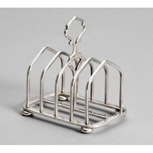 1046 - A GEORGE V SILVER TOAST RACK, HUKIN & HEATH LTD, BIRMINGHAM, 1915