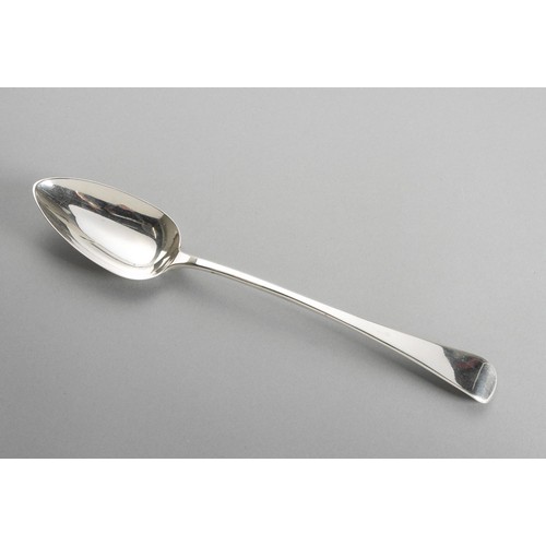 997 - A GEORGE III SILVER OLD ENGLISH PATTERN SERVING SPOON, THOMAS DICKS, LONDON, 1810