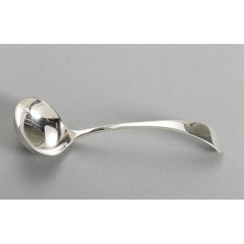 1053 - A GEORGE V SILVER OLD ENGLISH PATTERN SAUCE LADLE, MARTIN HALL AND CO LTD, SHEFFIELD, 1923