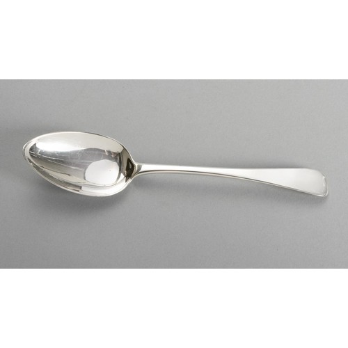 985 - A GEORGE III SILVER OLD ENGLISH PATTERN TABLESPOON, THOMAS WATSON, NEWCASTLE, 1793