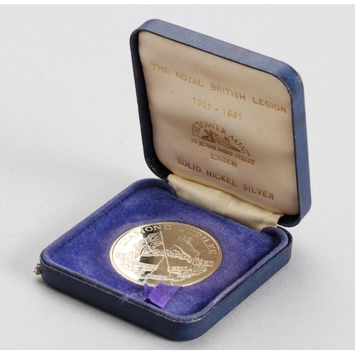 1051 - A CASED ROYAL BRITISH LEGION DIAMOND JUBILEE MEDALLION, TOWER MINT, 1921-1981