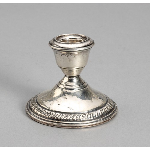 1076 - A SILVER CANDLESTICK, IMPRESSED STERLING