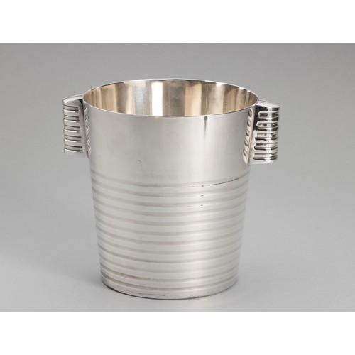 1100 - A FRENCH SILVER PLATE CHAMPAGNE BUCKET, DESIGNED BY LUC LANEL FOR CHRISTOFLE