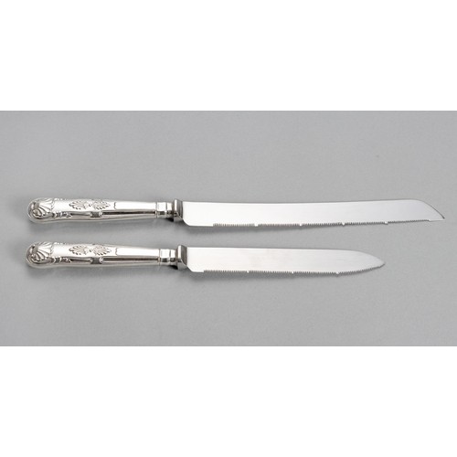 1104 - AN ELECTROPLATE BREAD AND CAKE KNIFE, JOHN TURTON AND CO LTD