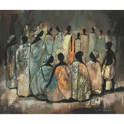 993 - Jan (Johannes Wilhelmus) Dingemans (South African 1921 - 2001) CONGOLESE FIGURES GATHERING