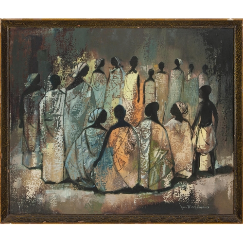 993 - Jan (Johannes Wilhelmus) Dingemans (South African 1921 - 2001) CONGOLESE FIGURES GATHERING