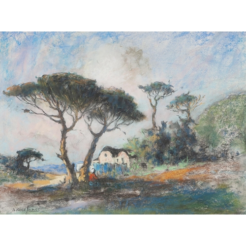 1025 - Alexander Rose-Innes (South African 1915 - 1996) HOMESTEAD WITH TREES