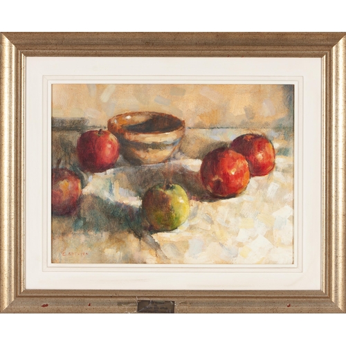 995 - Chris Ruthven (South African 20th Century) STILL LIFE WITH APPLES