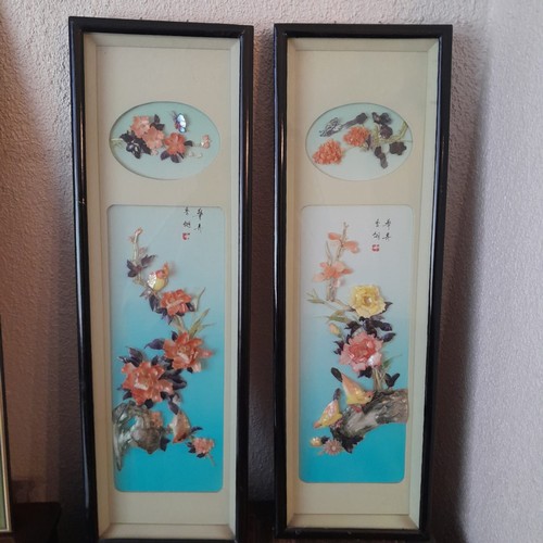 52 - A PAIR OF CHINESE INLAID PANELS