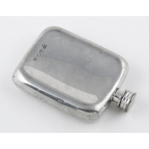 408 - AN ELECTROPLATE HIP FLASK, SHEFFIELD