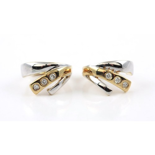 1702 - A PAIR OF DIAMOND HOOPS