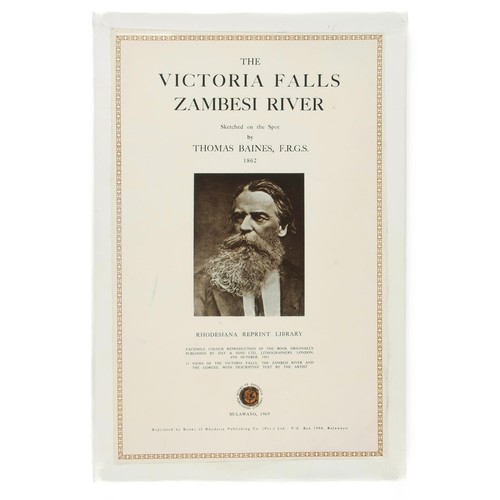 826 - THE VICTORIA FALLS ZAMBESI RIVER, SKETCHED ON THE SPOT (FACSIMILE REPRINT) by Thomas Baines