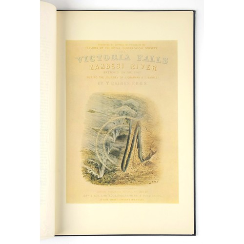 826 - THE VICTORIA FALLS ZAMBESI RIVER, SKETCHED ON THE SPOT (FACSIMILE REPRINT) by Thomas Baines