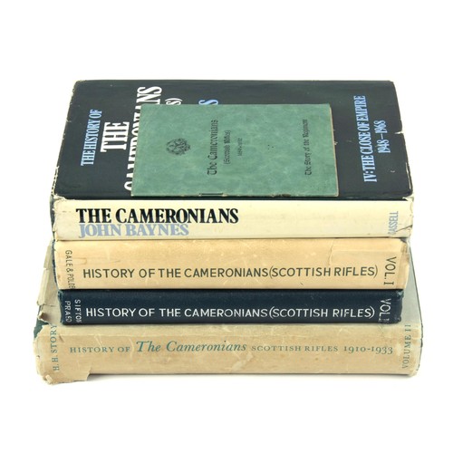 837 - THE HISTORY OF THE CAMERONIANS (SCOTTISH RIFLES) 4 VOLUMES AND PAMPHLET by S. H. F. Johnston, et al.