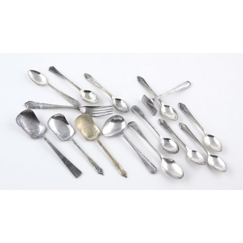 388 - A MISCELLANEOUS COLLECTION OF ELECTROPLATE FLATWARE