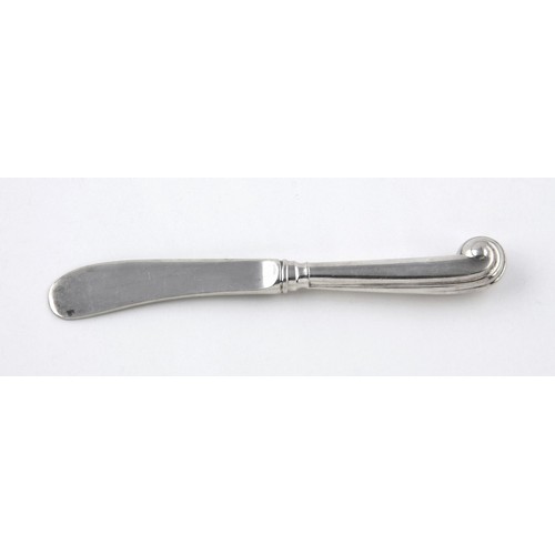 179 - AN ELIZABETH II SILVER BUTTER KNIFE, C J VANDER, SHEFFIELD, 1993