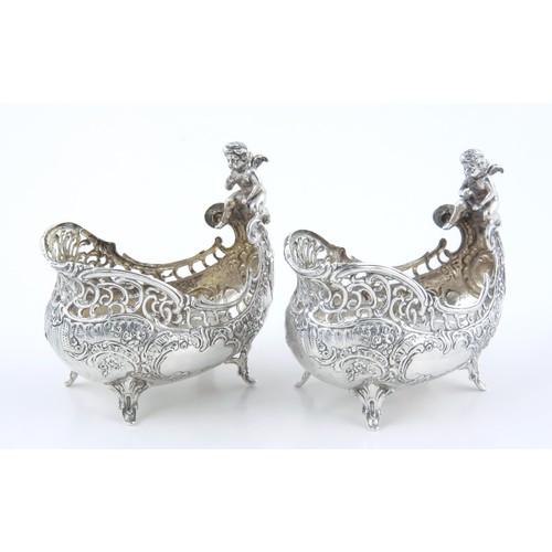 114 - A PAIR OF VICTORIAN SILVER SWEET DISHES, SAMUEL BOYCE LANDECK, SHEFFIELD, 1901