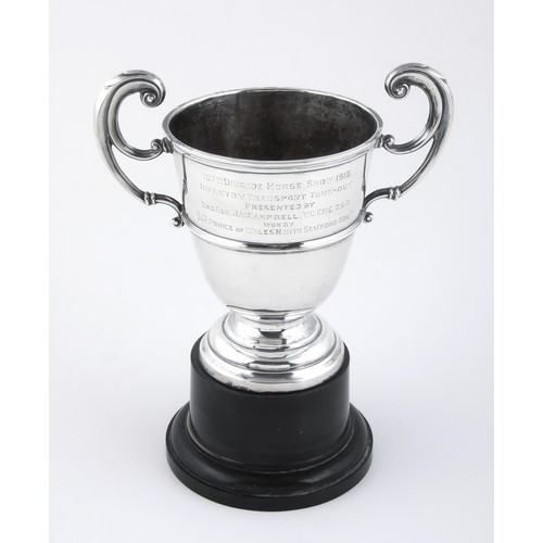 65 - A VICTORIAN SILVER TROPHY CUP, ADIE BROTHERS, BIRMINGHAM, 1859